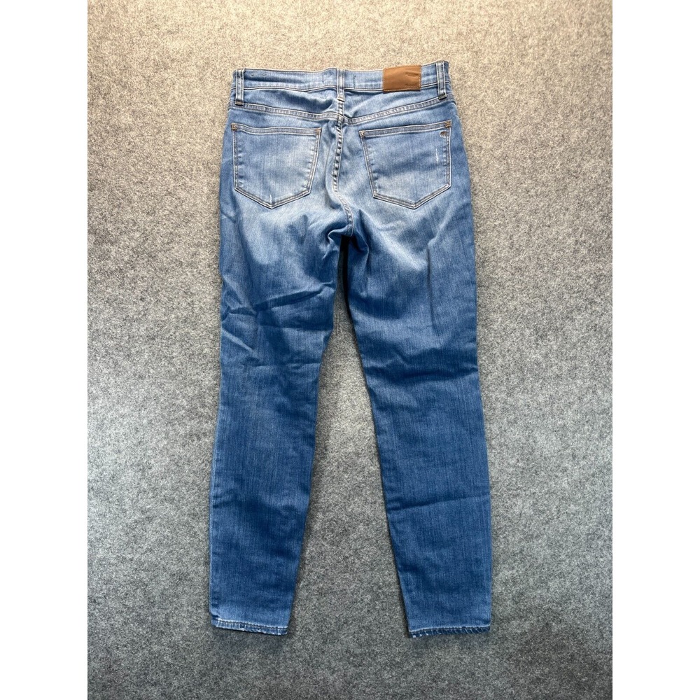 Madewell‎ Jeans Women's 30 9" High Riser Skinny Stretch Light Blue Distressed - Picture 11 of 14